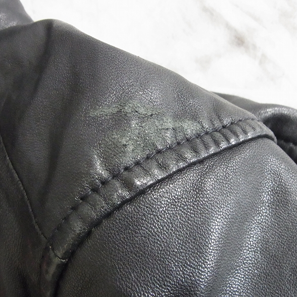 実際に弊社で買取させて頂いたBUFFALO BOBS/バッファローボブズ ラムレザー パーカー MFB816/2の画像 7枚目