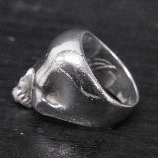 実際に弊社で買取させて頂いたCRAZY PIG DESIGNS/クレイジーピッグ スモールエビルスカル リング 19号の画像 2枚目