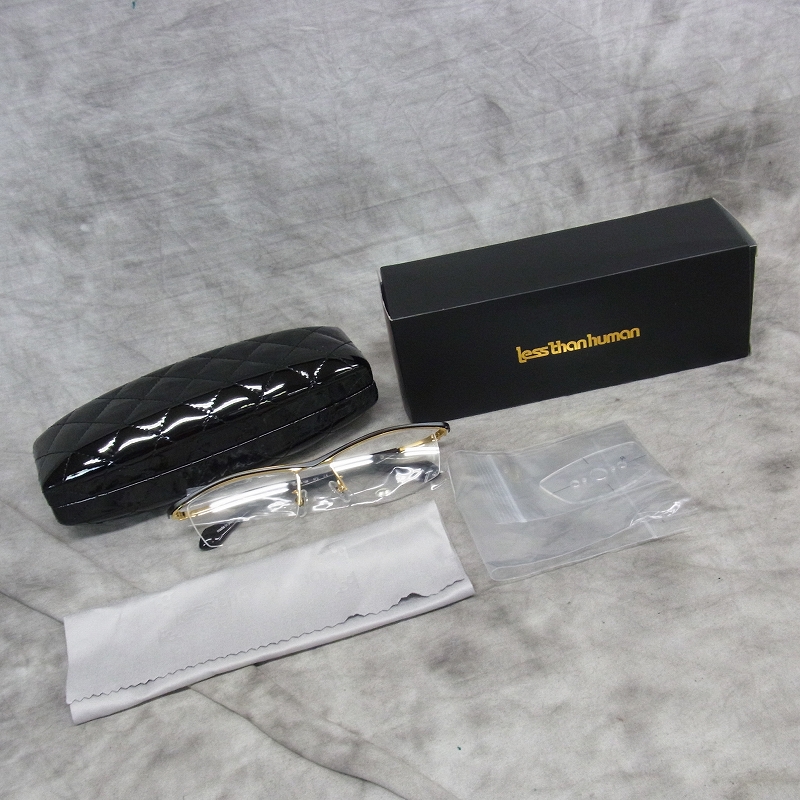 実際に弊社で買取させて頂いたless than human/レスザンヒューマン ハーフリム 度なし SABI/サビ メガネの画像 7枚目