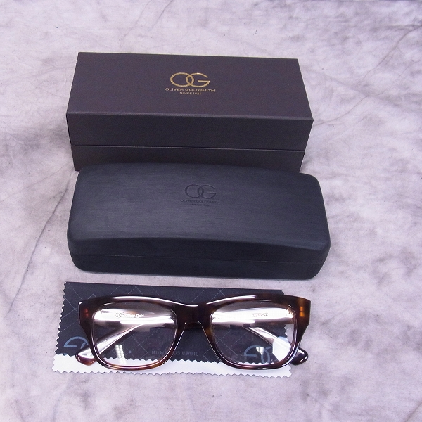 実際に弊社で買取させて頂いたOLIVER GOLDSMITH/オリバーゴールドスミス 眼鏡/メガネフレーム CONSUL-S Dark Toroiseshellの画像 7枚目