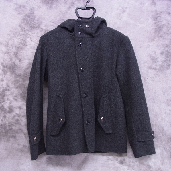 実際に弊社で買取させて頂いたEDIFICE/エディフィス ジップアップウールPコート/アウター38