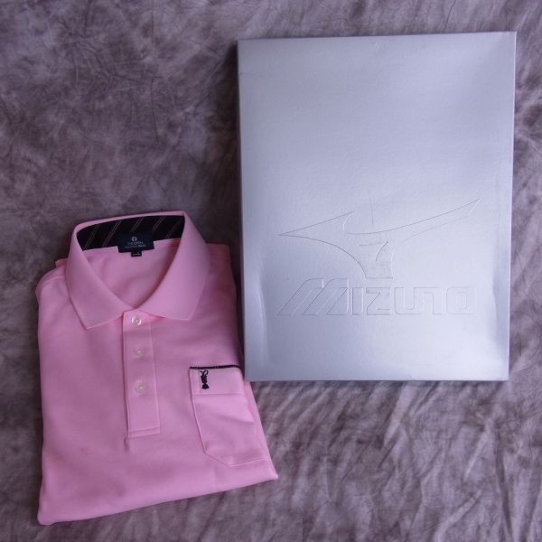 実際に弊社で買取させて頂いた【未使用】MIZUNO/ミズノ ゴルフウェア THE OPEN 長袖ポロシャツ ピンク/Lの画像 0枚目