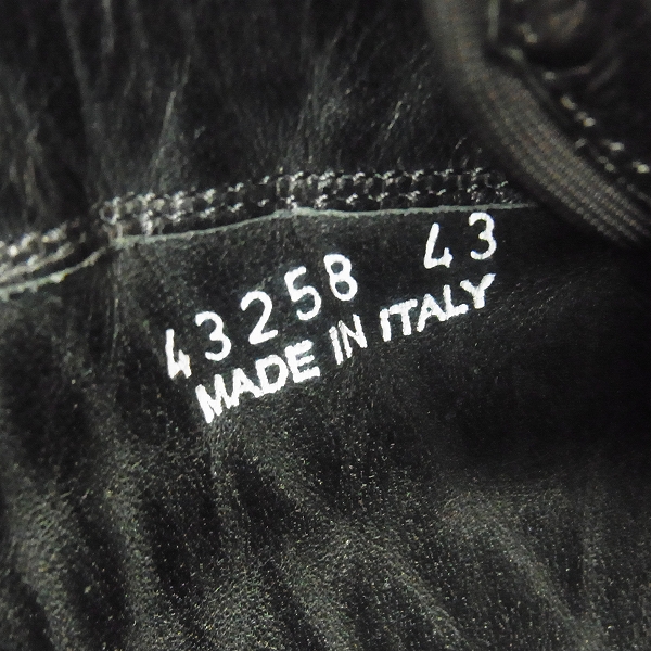 実際に弊社で買取させて頂いたCHROME HEARTS×Rick Owens/クロムハーツ×リックオウエンス カーゴバスケットハイ レザー スニーカー 43の画像 6枚目