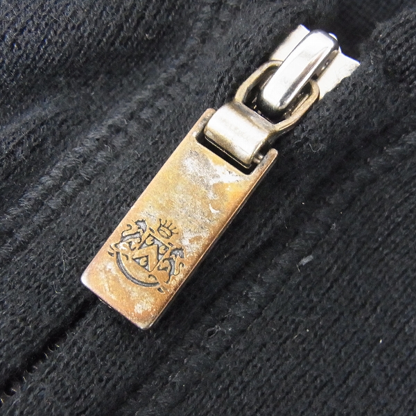 実際に弊社で買取させて頂いたlucien pellat-finet/ルシアンペラフィネ バックスワロスカル ジップパーカー Mの画像 3枚目