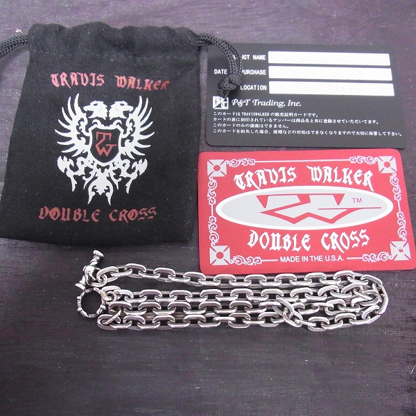 実際に弊社で買取させて頂いた【ギャラ付】TRAVIS WALKER/トラヴィスワーカー オーバルリンクチェーン 18インチ ｗ/ガーネット Ｔバーの画像 3枚目