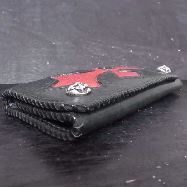 実際に弊社で買取させて頂いたA&G/エーアンドジー クロススティングレイインレイ ロングウォレット グロメット付 の画像 3枚目