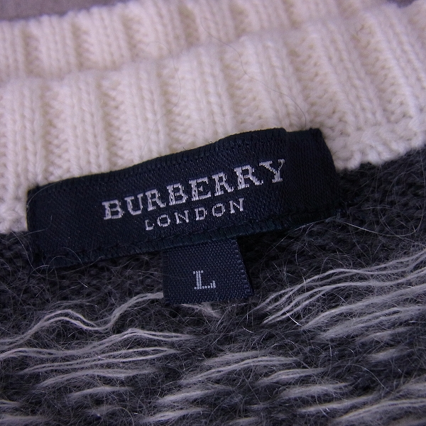 実際に弊社で買取させて頂いた【未使用】BURBERRY LONDON/バーバリー ロンドン ノルディック柄 長袖セーター Lの画像 1枚目