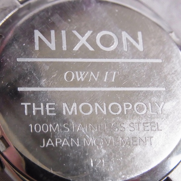 実際に弊社で買取させて頂いたNIXON/ニクソン THE MONOPOLY アナログ/白文字盤 クォーツ/腕時計【動作未確認】の画像 4枚目