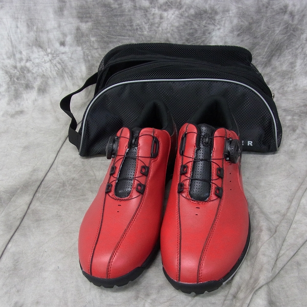 実際に弊社で買取させて頂いたMIZUNO/ミズノ ゴルフシューズ ネクスライト 002ボア ダイヤル式/51GM152662/レッド×ブラック/25.5cm/3Eの画像 7枚目