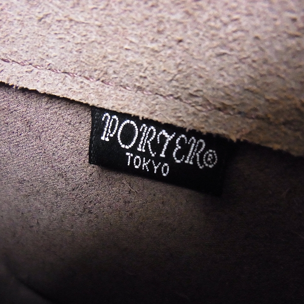 実際に弊社で買取させて頂いたRockSteady×PORTER/ロックステディ×ポーターRSW LEATHER SHOULDER BAG ブラウンの画像 7枚目
