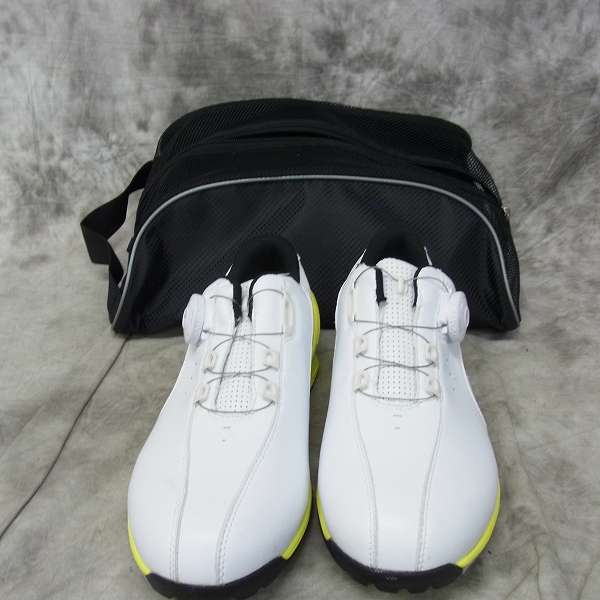 実際に弊社で買取させて頂いたMIZUNO/ミズノ ゴルフシューズ ネクスライト 002ボア ダイヤル式/51GM152692/ホワイト×イエロー/25.0cm/3Eの画像 7枚目