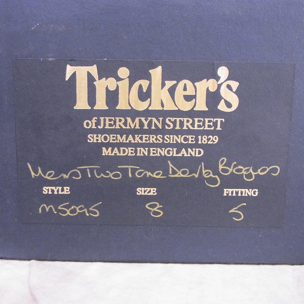 実際に弊社で買取させて頂いたTrickers/トリッカーズ ウイングチップシューズ/スウェード コンビ M5095/8の画像 8枚目