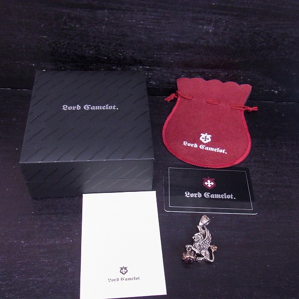 実際に弊社で買取させて頂いた【ギャラ付】Lord Camelot/ロードキャメロット 翼のライオン ネックレストップw/ガーネット LC-233の画像 5枚目