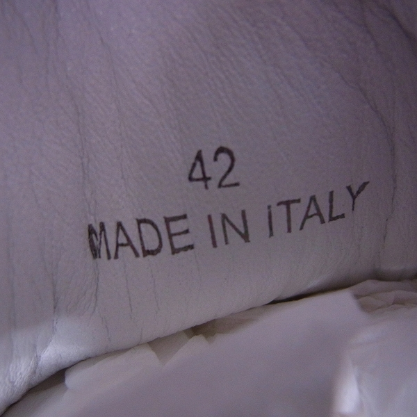 実際に弊社で買取させて頂いた【未使用】JIMMY CHOO/ジミーチュウ 17SS ACE-CRX-WHITESTEEL/クリスタル付クロコプリントヌバックスニーカー 42の画像 5枚目