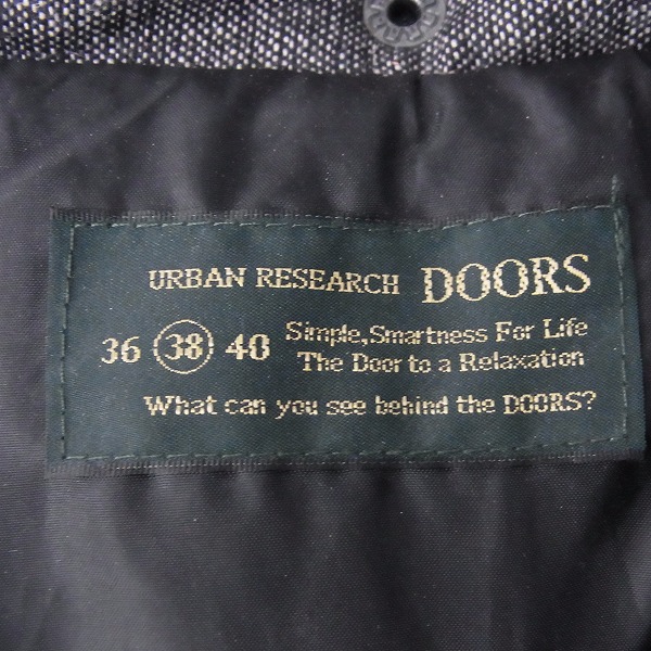 実際に弊社で買取させて頂いたURBAN RESEARCH DOORS/アーバンリサーチドアーズ フード付 中綿ジャケット DM6-0001B/Mの画像 2枚目