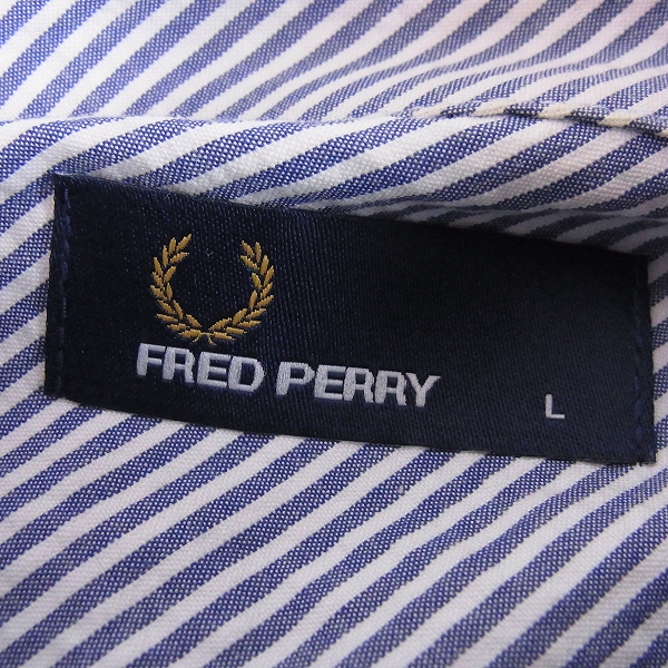 実際に弊社で買取させて頂いたFRED PERRY/フレッドペリー ハリントンニットジャケット/スイングトップ Lの画像 2枚目