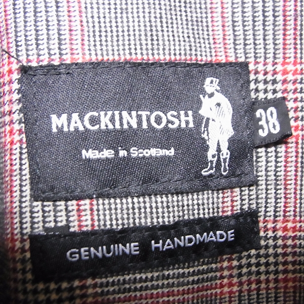 実際に弊社で買取させて頂いたMACKINTOSH/マッキントッシュ チェック ダブル コート/38の画像 2枚目