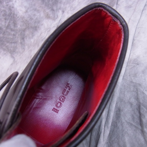 実際に弊社で買取させて頂いたHUGO BOSS/ヒューゴボス イタリア製 ハイカット/レザーブーツ 16055/42の画像 4枚目