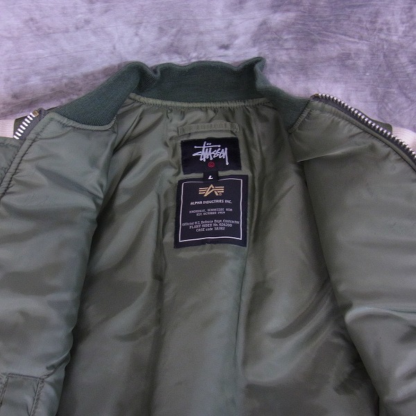 世界中の商品を購入 ALPHA×STUSSY MA1ジャケット 25周年 アルファ×ステューシー フライトジャケット