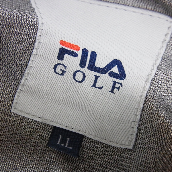 実際に弊社で買取させて頂いた【未使用】FILA/フィラ ゴルフウェア アーガイル柄 アウターブルゾン ブラック/LLの画像 3枚目