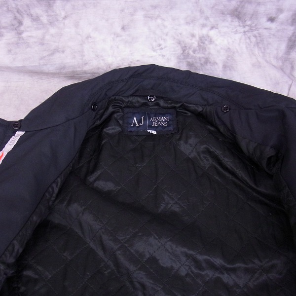 実際に弊社で買取させて頂いたARMANI JEANS/アルマーニジーンズ ジップアップ ジャケット ブラック/USA32の画像 6枚目