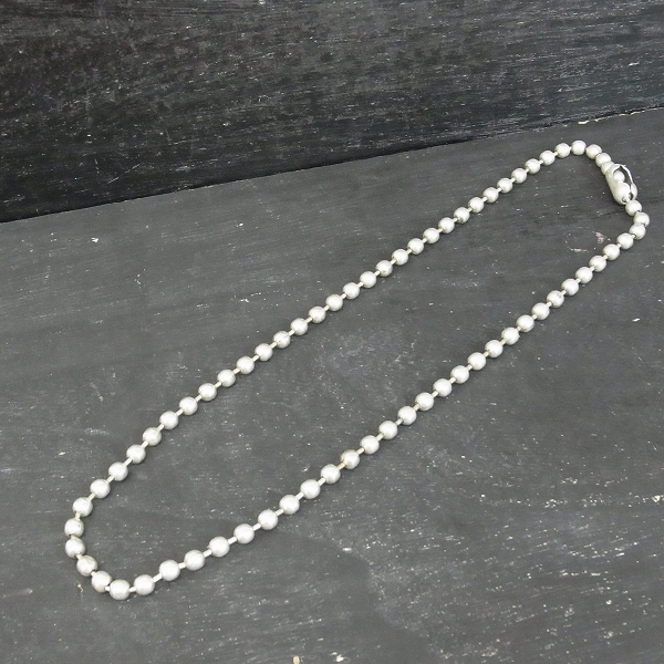 ビルウォールレザー・ラージボールチェーンシルバー5.5mm N863