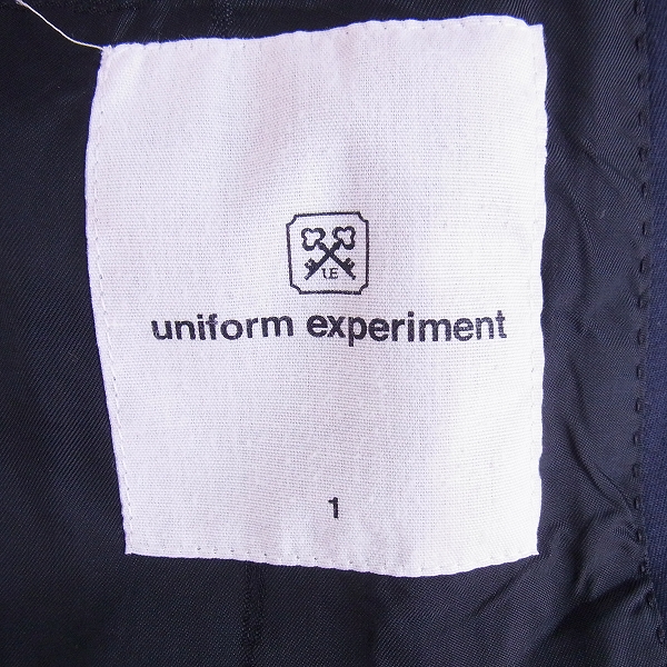 実際に弊社で買取させて頂いたuniform experiment/ユニフォームエクスペリメント テーラードジャケット ネイビー/1の画像 2枚目