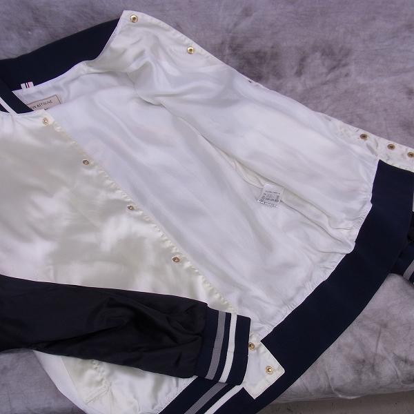 実際に弊社で買取させて頂いたMAISON KITSUNE/メゾンキツネ  テディサテンブルゾン/スタジャン Mの画像 4枚目