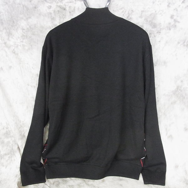 実際に弊社で買取させて頂いた【未使用】FILA/フィラ ゴルフウェア アーガイル柄 アウターブルゾン ブラック/LLの画像 1枚目