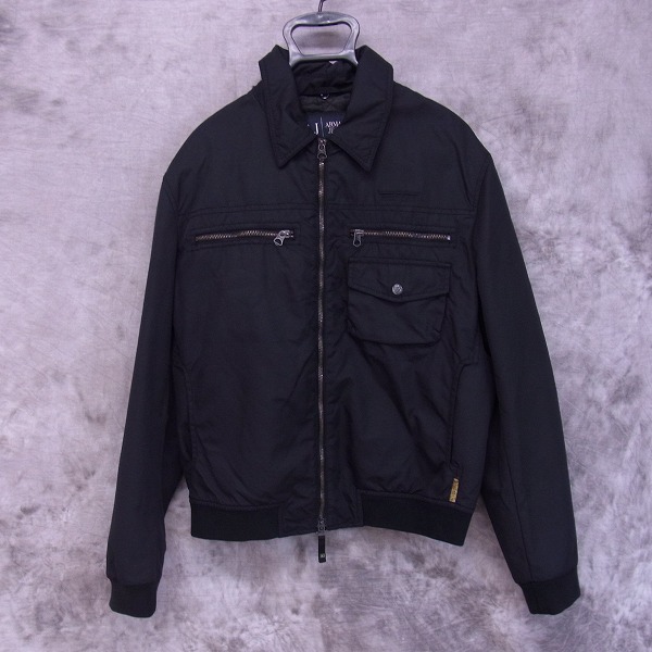 実際に弊社で買取させて頂いたARMANI JEANS/アルマーニジーンズ ジップアップ ジャケット ブラック/USA32