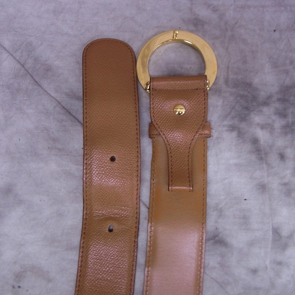 実際に弊社で買取させて頂いたBVLGARI/ブルガリ ラウンドバックルレザーベルトの画像 2枚目