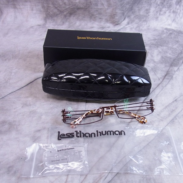 実際に弊社で買取させて頂いたless than human/レスザンヒューマン shinden/シンデン キリン メガネフレーム 9610Kの画像 6枚目