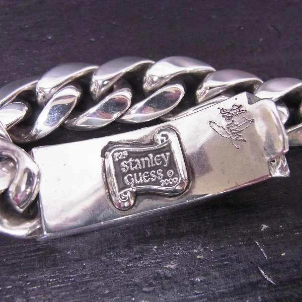 実際に弊社で買取させて頂いた【ギャラ付き】STANLEY GUESS/スタンリーゲス ラージIDウッドインレイクラシックリンクブレスの画像 3枚目