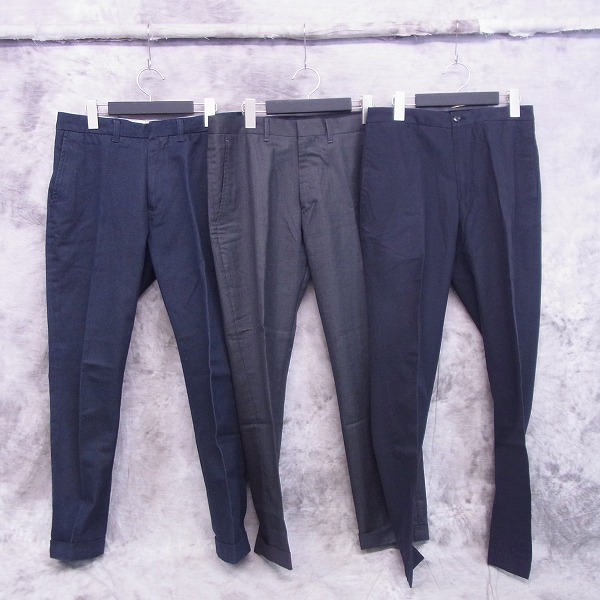 実際に弊社で買取させて頂いたエディフィス/ユナイテッドアローズ ストレートパンツ 灰/青 46/3点セット