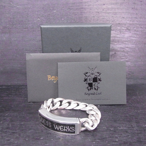 実際に弊社で買取させて頂いた【ギャラ付き】STANLEY GUESS/スタンリーゲス ラージIDウッドインレイクラシックリンクブレスの画像 5枚目