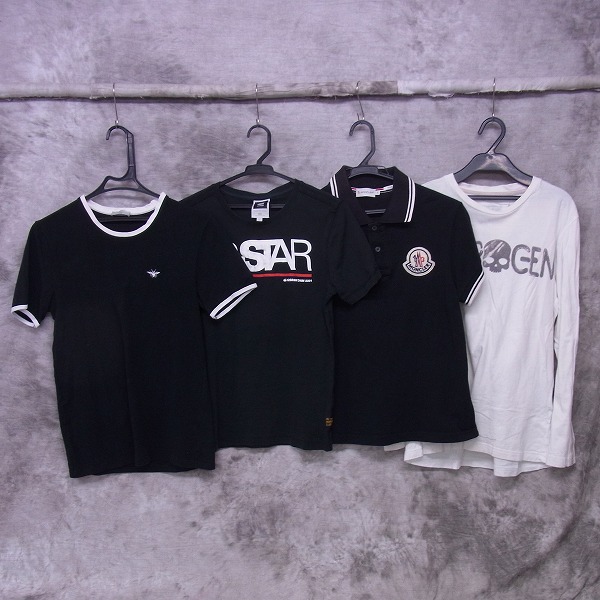 実際に弊社で買取させて頂いたHYDROGEN/Dior/MONCLER/G-Star Raw Tシャツ ポロシャツ 4点セット