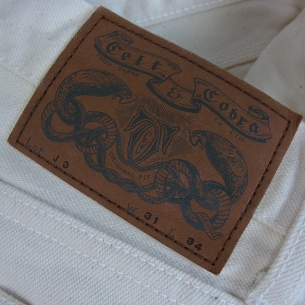 実際に弊社で買取させて頂いたCELT&COBRA/ケルト&コブラ ホワイトデニムパンツ J3/31の画像 2枚目