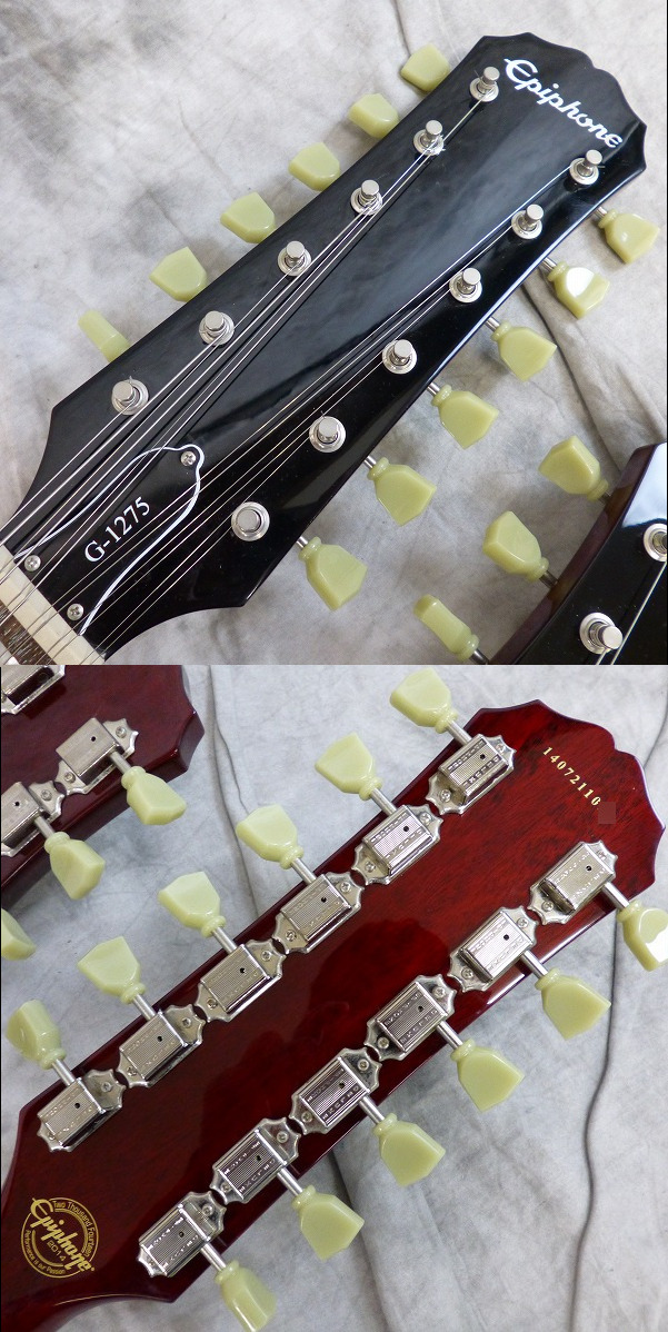 実際に弊社で買取させて頂いた★Epiphone/エピフォン SG Limited Edition G-1275 Double Neck エレキギター ハードケース付の画像 2枚目