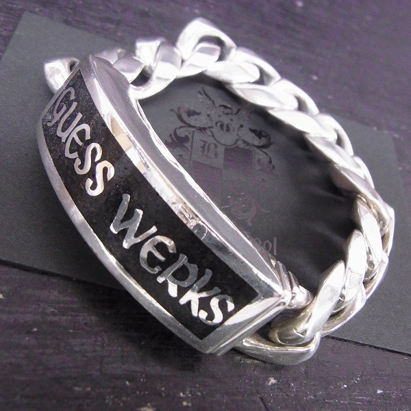 実際に弊社で買取させて頂いた【ギャラ付き】STANLEY GUESS/スタンリーゲス ラージIDウッドインレイクラシックリンクブレス