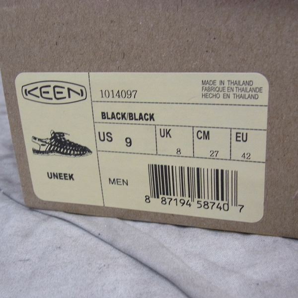 実際に弊社で買取させて頂いたKEEN/キーン UNEEK MONOCHROME/ユニークモノクローム サンダル1014097/27.0 の画像 9枚目