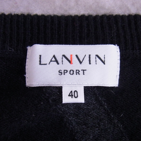 実際に弊社で買取させて頂いた【未使用】LANVIN/ランバン ゴルフウェア Vネックセーター カシミヤ100% 2点SET/40の画像 2枚目