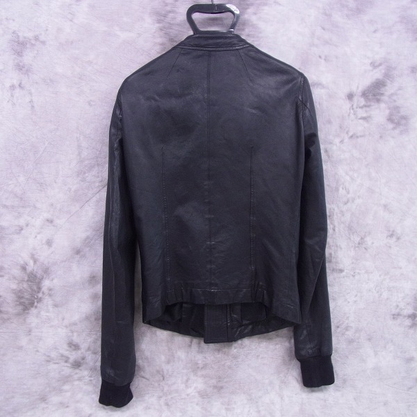 実際に弊社で買取させて頂いたRick Owens/リックオウエンス moto leather jacket/レザージャケット RU8763 Sの画像 1枚目
