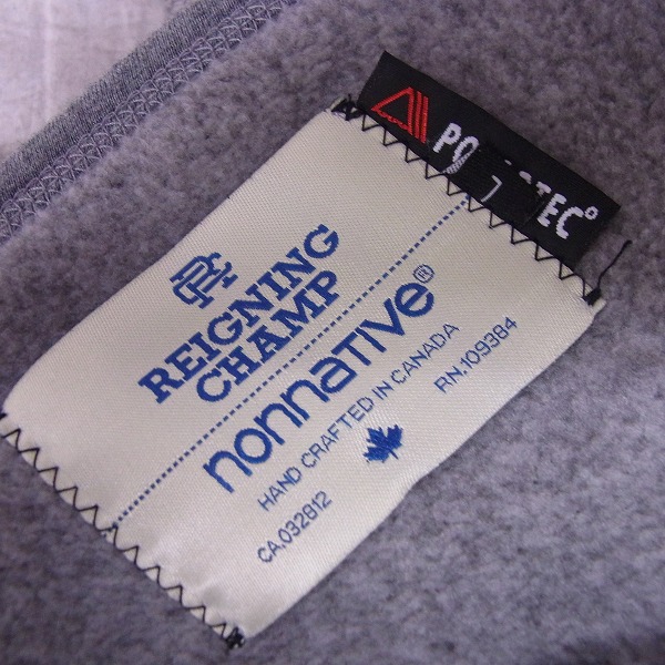 実際に弊社で買取させて頂いたREIGNING CHAMP×nonnative/レイニングチャンプ×ノンネイティブ POLARTEC カーディガン Lの画像 2枚目