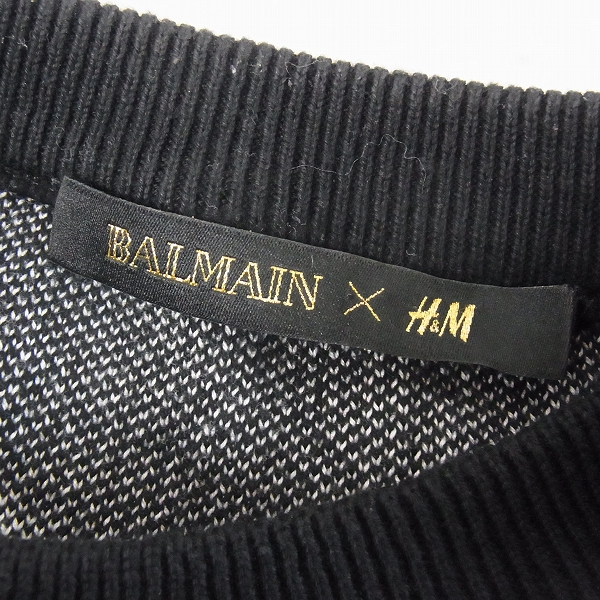 実際に弊社で買取させて頂いたBALMAN×H&M/バルマン×エイチ＆エム コットンジャカードニットセーター/Sの画像 2枚目