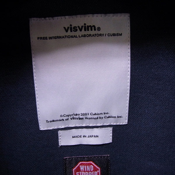 実際に弊社で買取させて頂いたvisvim/ビズビム COMMODORE COAT ダッフルコート windstopper ネイビー/1の画像 2枚目