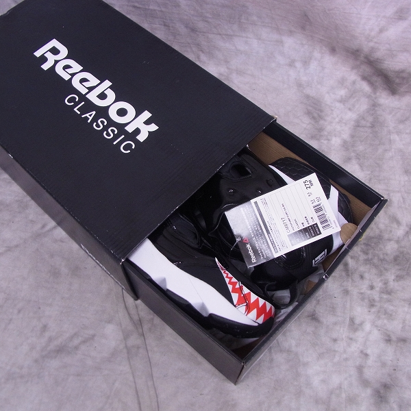 実際に弊社で買取させて頂いた【未使用】Reebok×atmos×BOUNTY HUNTER ポンプフューリー Sameru-Kun/サメル君 CM8717/27.5の画像 6枚目
