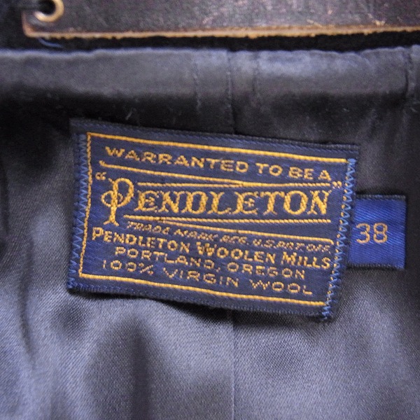 実際に弊社で買取させて頂いたPENDLETON/ペンドルトン ウール コート ネイビー 38の画像 2枚目