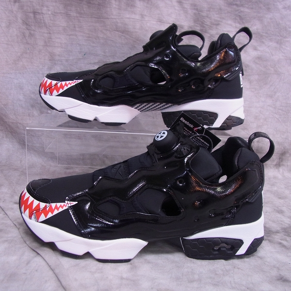 実際に弊社で買取させて頂いた【未使用】Reebok×atmos×BOUNTY HUNTER ポンプフューリー Sameru-Kun/サメル君 CM8717/27.5の画像 3枚目