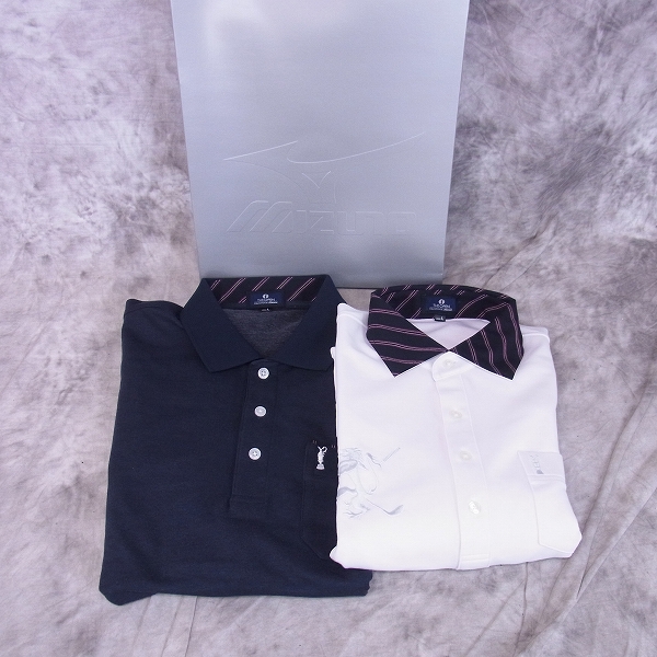 実際に弊社で買取させて頂いた【未使用】mizuno/ミズノ ゴルフウェア 長袖ポロシャツ 2点セット L