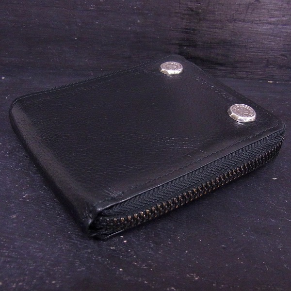 実際に弊社で買取させて頂いたDEAL DESIGN/ディール デザイン ラウンドジップスクエアレザーウォレットの画像 2枚目